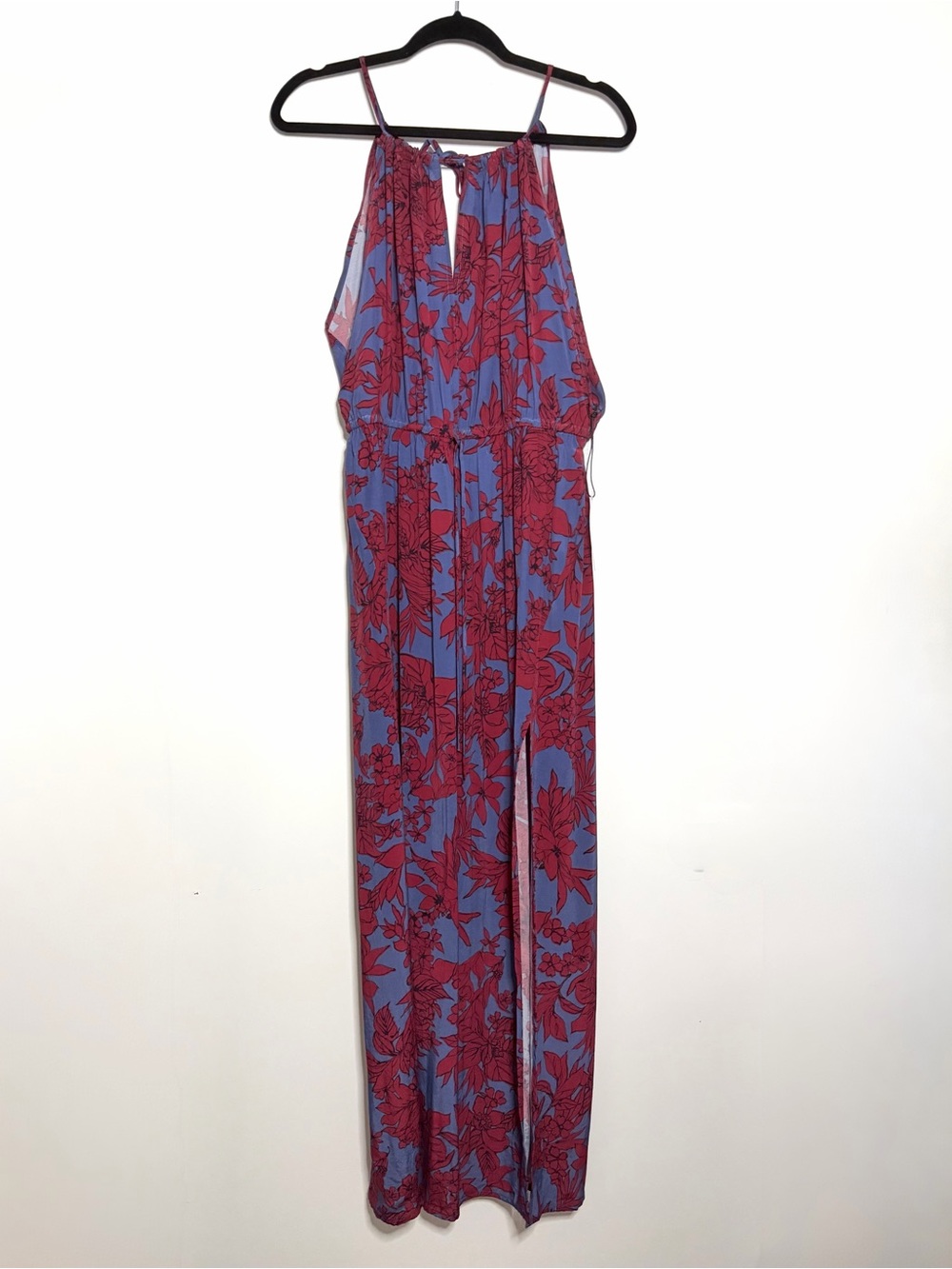 Stillwater Blue & Red Floral Maxi Dress Size Small